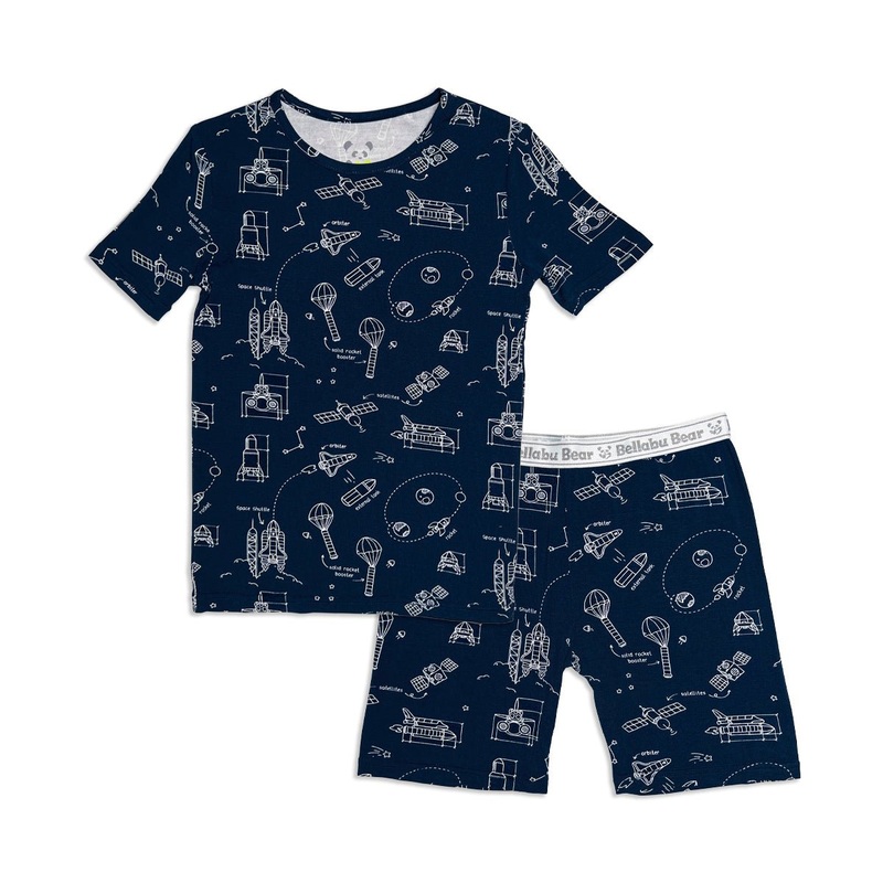 Bellabu Bear Rockets Bamboo Kids Short Set 18-24 Months