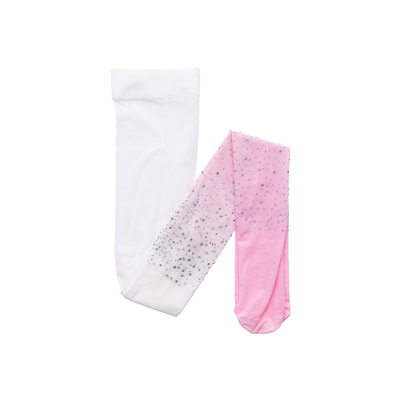 Great Pretenders hinestone Tights in Ombre Pink/White
