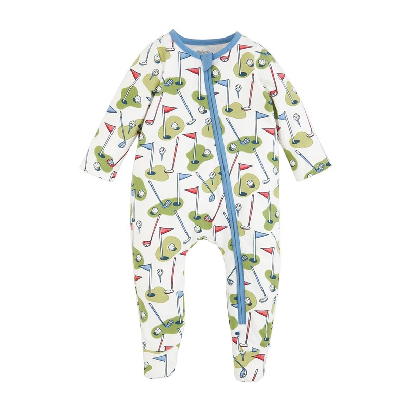Mud Pie Blue Golf Sleeper 0-3M