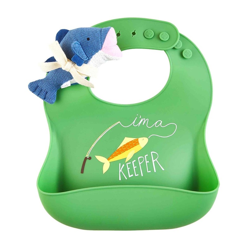 Mud Pie Fish Bib & Rattle Set