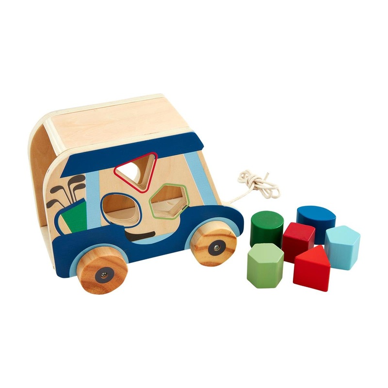 Mud Pie Golf Cart Shape Sorter Blue