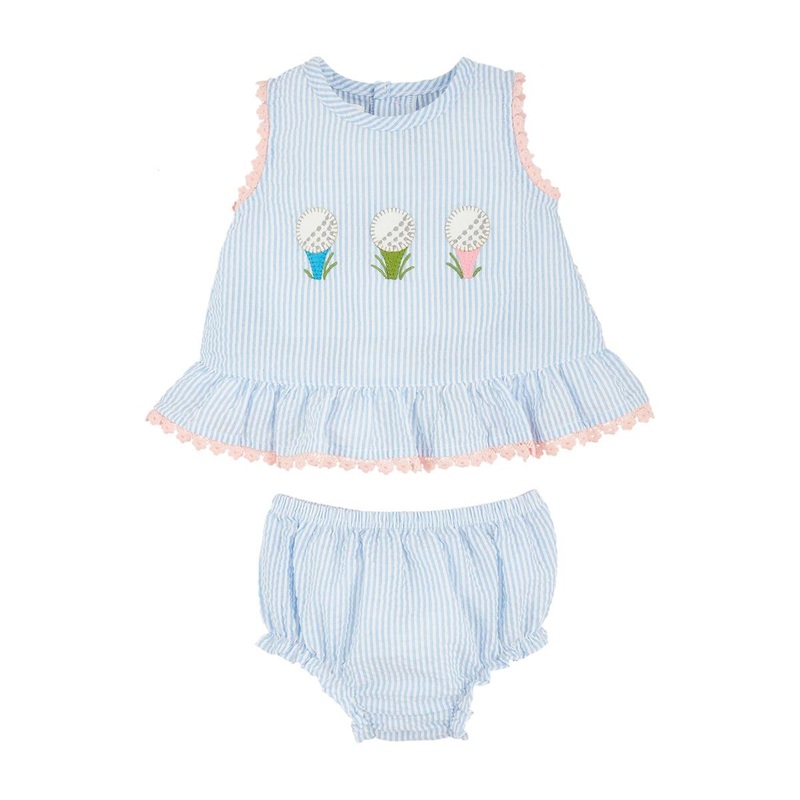Mud Pie Golf Pinafore Set 3-6M