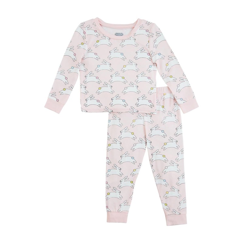 Mud Pie Pink Bunny Pajama Set 9-12M