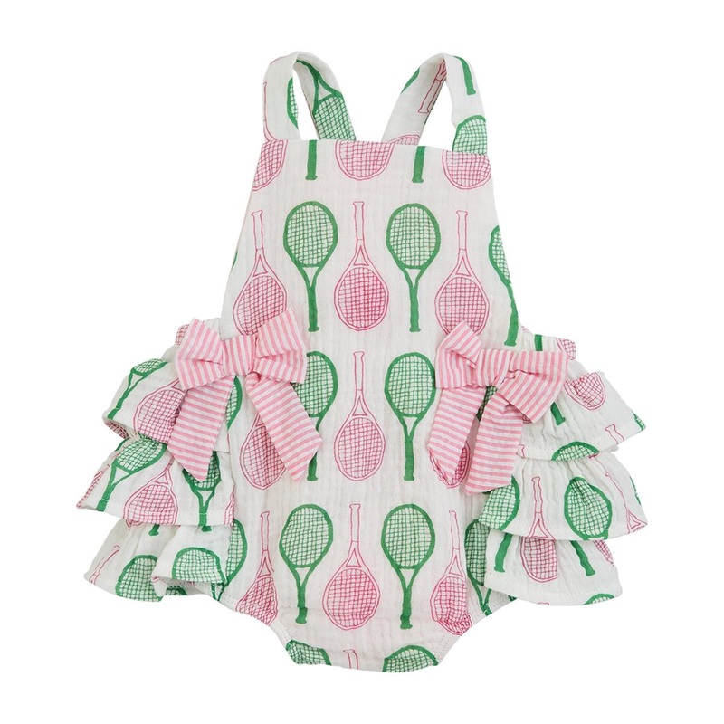 Mud Pie Pink Tennis Sunsuit 0-3M