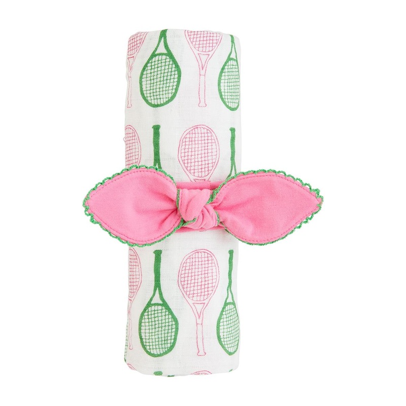 Mud Pie Tennis Swaddle & Headband Set