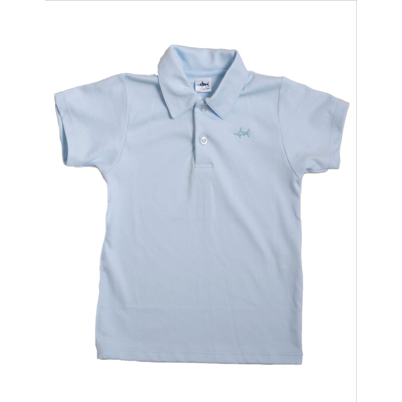 Saltwater Boys Company Signature Pima Polo Light Blue 12M
