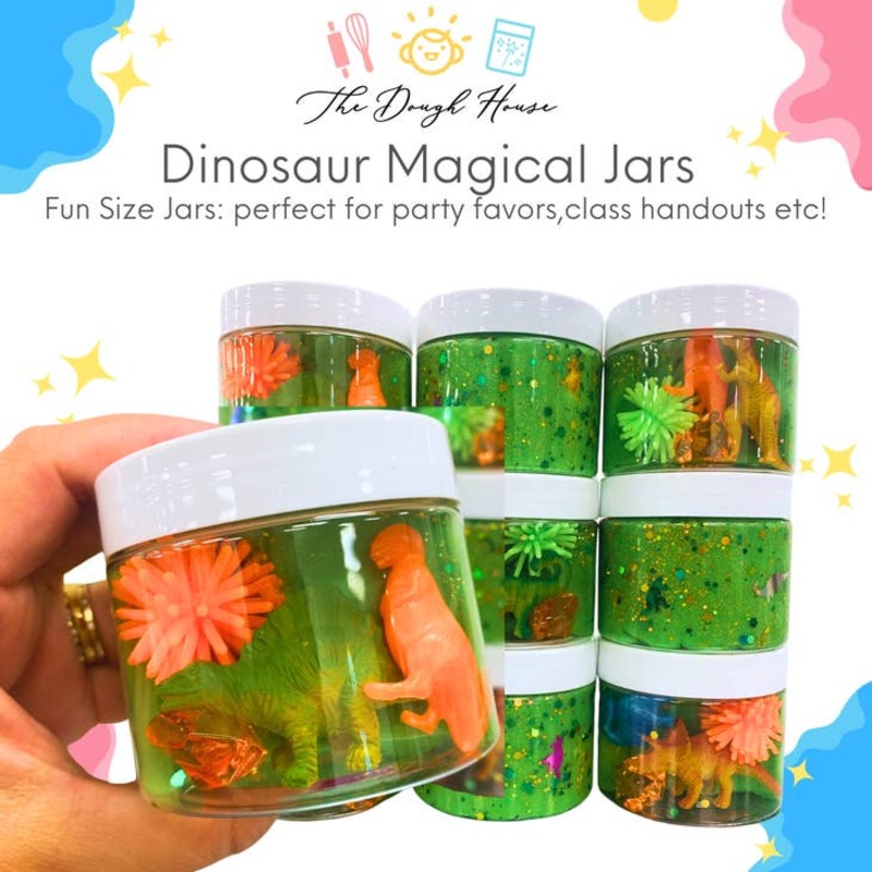 The Dough House Fun Size Magical Jars, Dinosaur