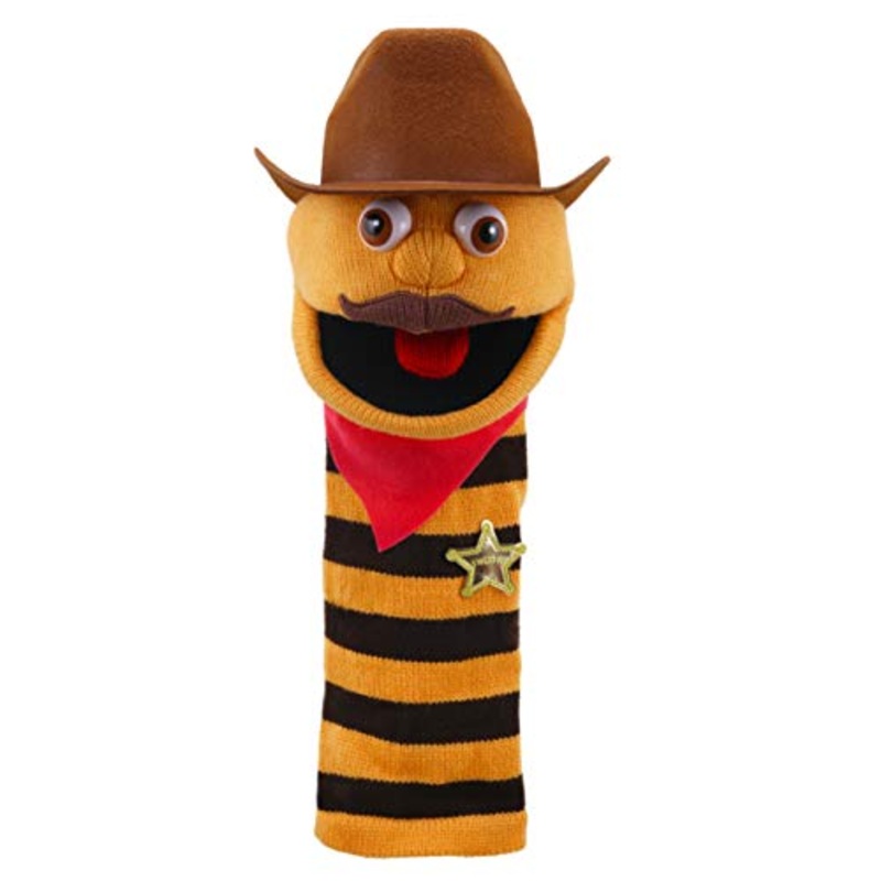 The Puppet Company Sockette Knitted Puppet, Cowboy