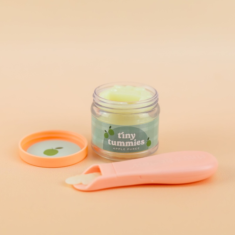 Tiny Harlow Tiny Tummies Apple Jelly Food Jar And Spoon