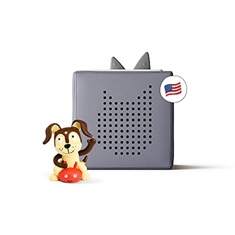 Toniebox Audio Player Starter Set with Playtime Puppy - Imagination Building, Screen-Free Digital Listening Experience for Stories, Music, and More - Gray