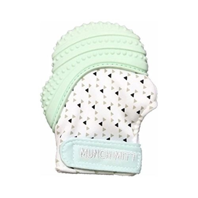 Malarkey Kids Mint Green Triangles Munch Mitt