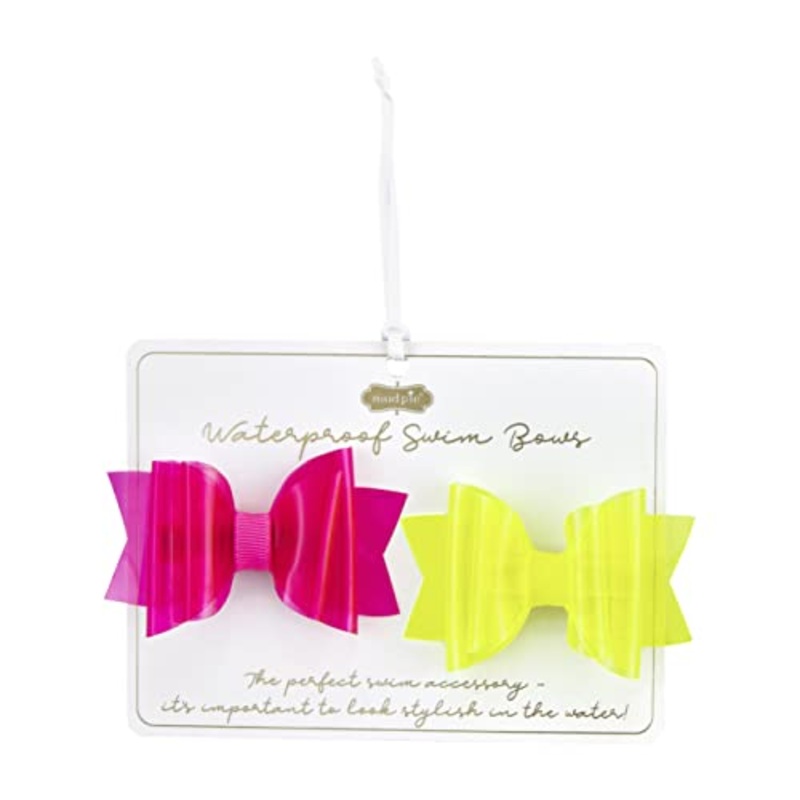 Mud Pie Yellow & Pink Vinyl Bows