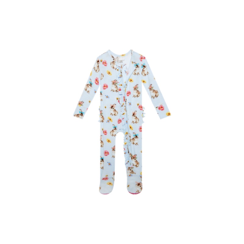 Posh Peanut Tinsley Jane Footie Ruffled Zippered One Piece Newborn