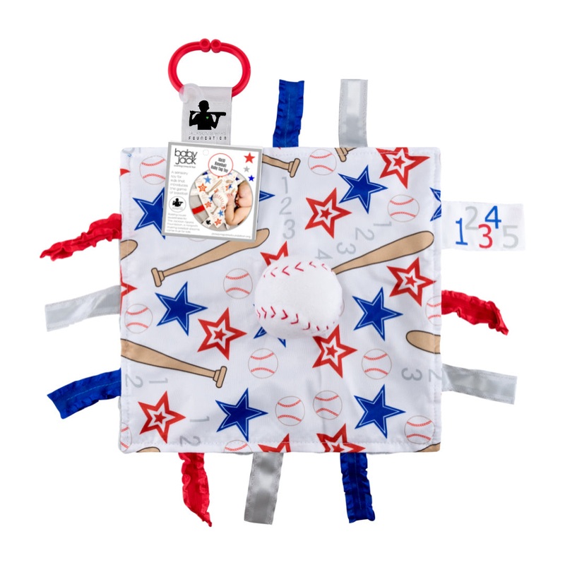BabyJackCo 10x10 Plush Learning Lovey Baseball