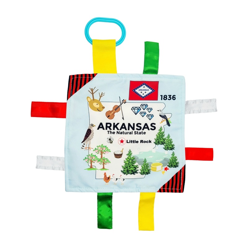 BabyJackCo 8x8 City and State Crinkle Tag Squares Arizona