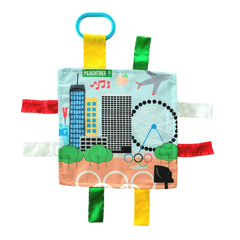 BabyJackCo 8x8 City and State Crinkle Tag Squares Atlanta
