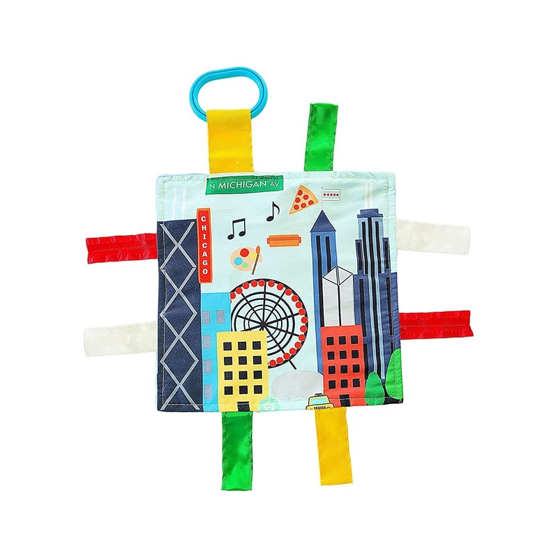 BabyJackCo 8x8 City and State Crinkle Tag Squares Chicago
