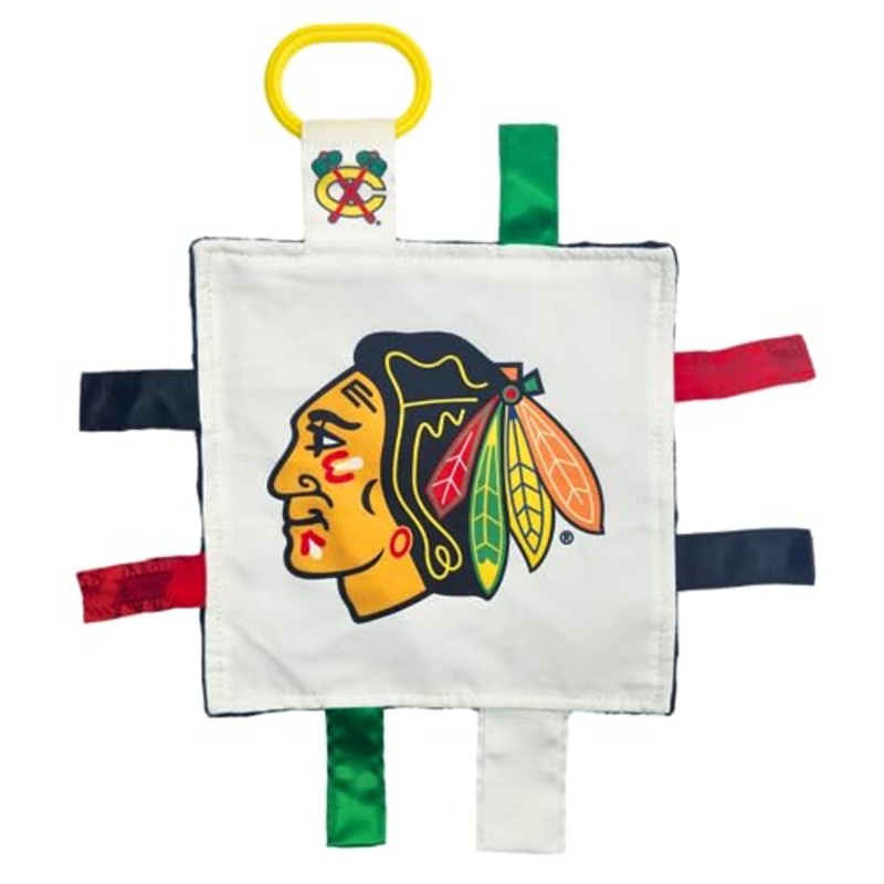 BabyJackCo 8x8 Crinkle Square Blackhawks