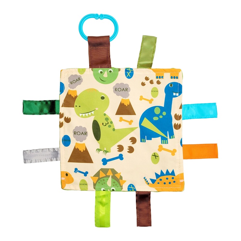 BabyJackCo 8x8 Crinkle Tag Toy Dino