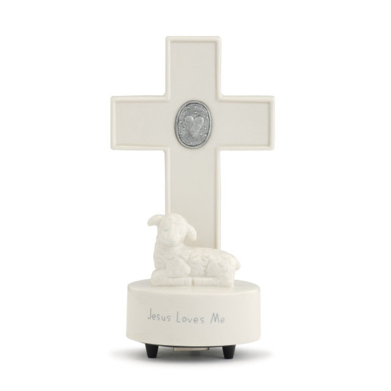 Demdaco-Jesus Loves Me Medallion Musical Cross
