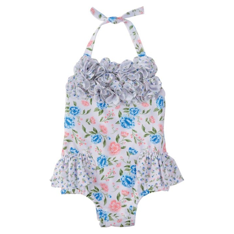 Mud Pie Floral Swimsuit, 3-6 Months
