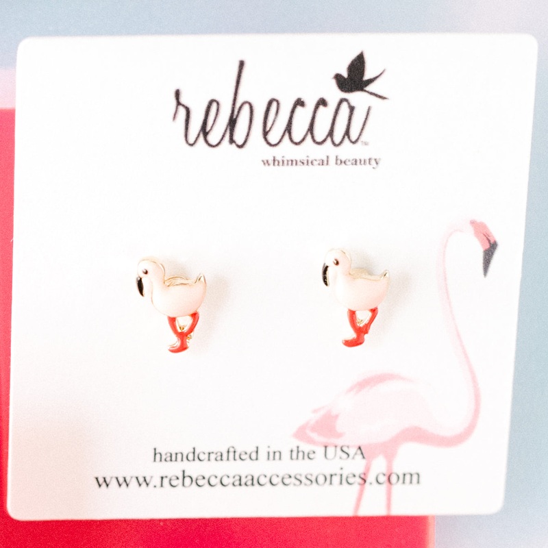 Rebecca Accessories Flamingo Children's Earrings