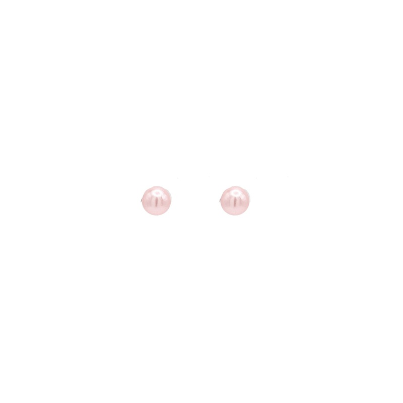 Rebecca Accessories Pink Ball Pearl Stud Post Children's Earrings