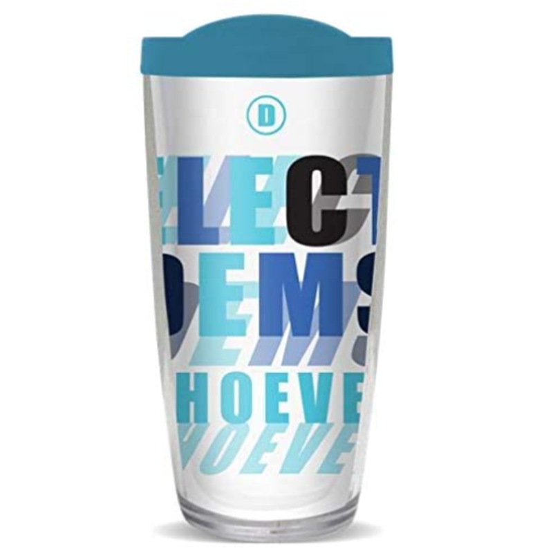 Signature Tumblers Elect Dems Whoever Shadow Block Tumbler With Blue Lid - 16oz