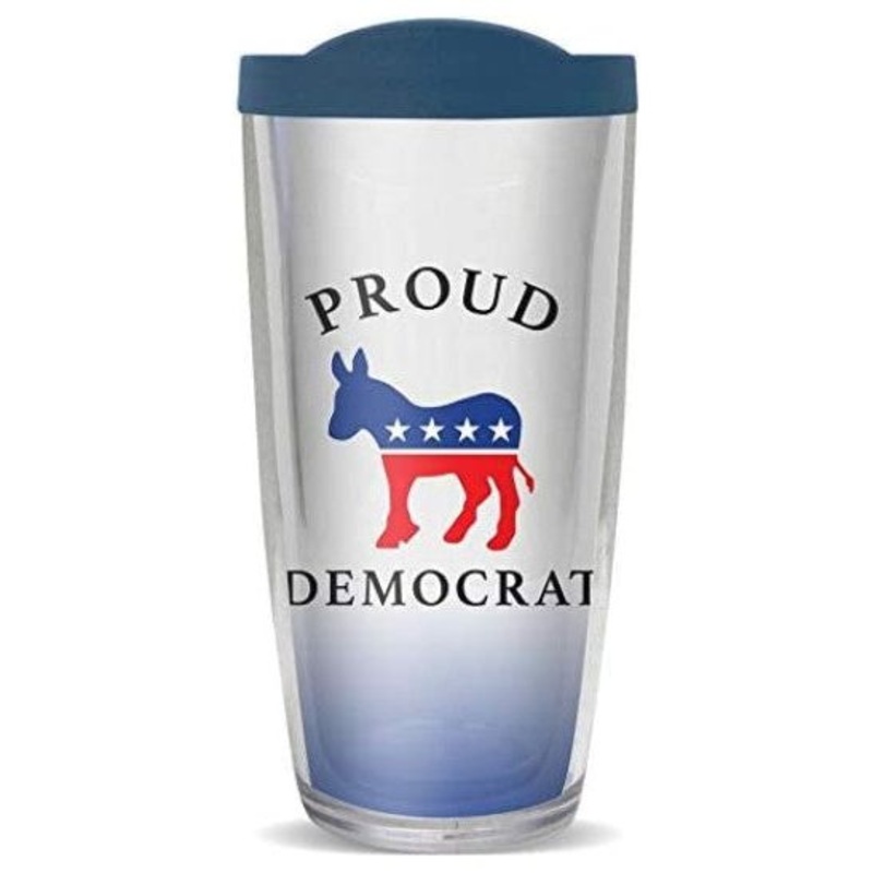 Signature Tumblers I Heart Democrats Donkey Acrylic Tumbler With White Lid - 16oz