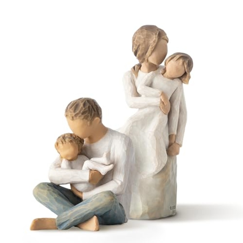 Willow Tree MotherDaughter Figure Plus Little One Figure, Sculpted Hand-Painted 2 Piece Set