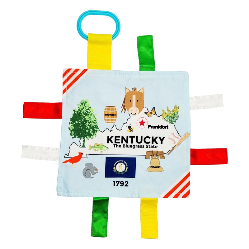 BabyJackCo 8x8 City and State Crinkle Tag Squares Kentucky