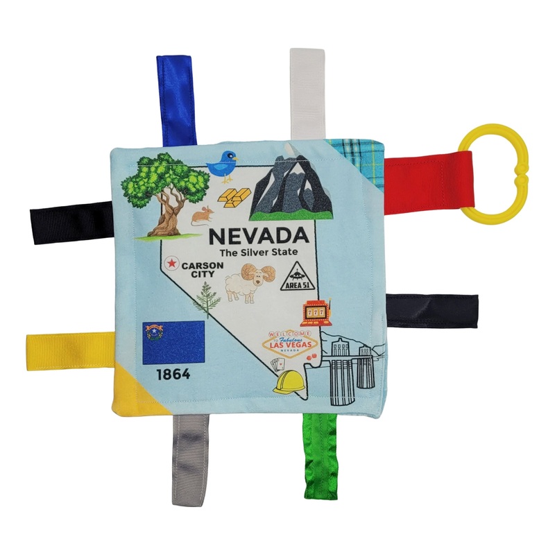 BabyJackCo 8x8 City and State Crinkle Tag Squares Nevada