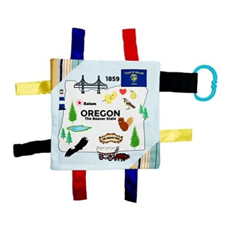 BabyJackCo 8x8 City and State Crinkle Tag Squares Oregon