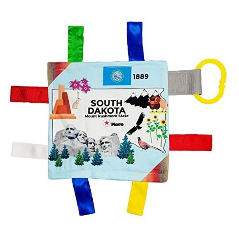 BabyJackCo 8x8 City and State Crinkle Tag Squares Southdakota
