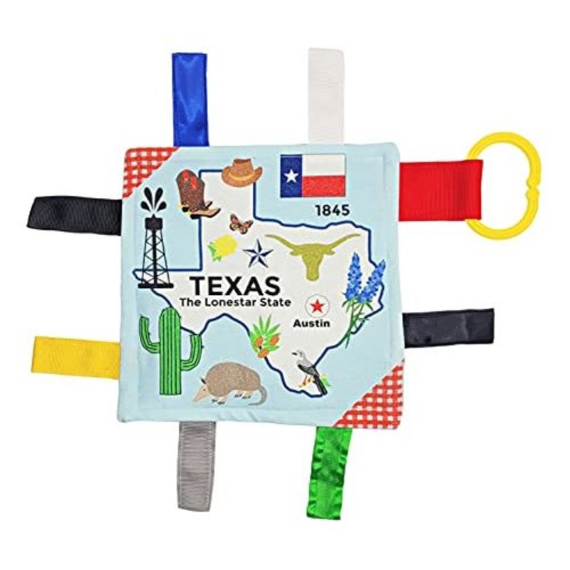 BabyJackCo 8x8 City and State Crinkle Tag Squares Texas