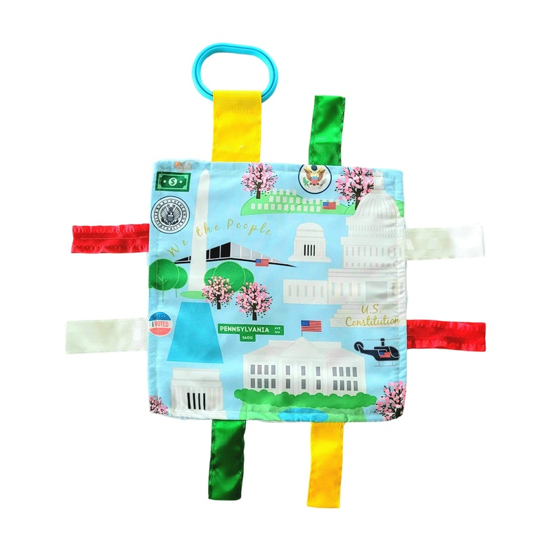 BabyJackCo 8x8 City and State Crinkle Tag Squares Washingtondc