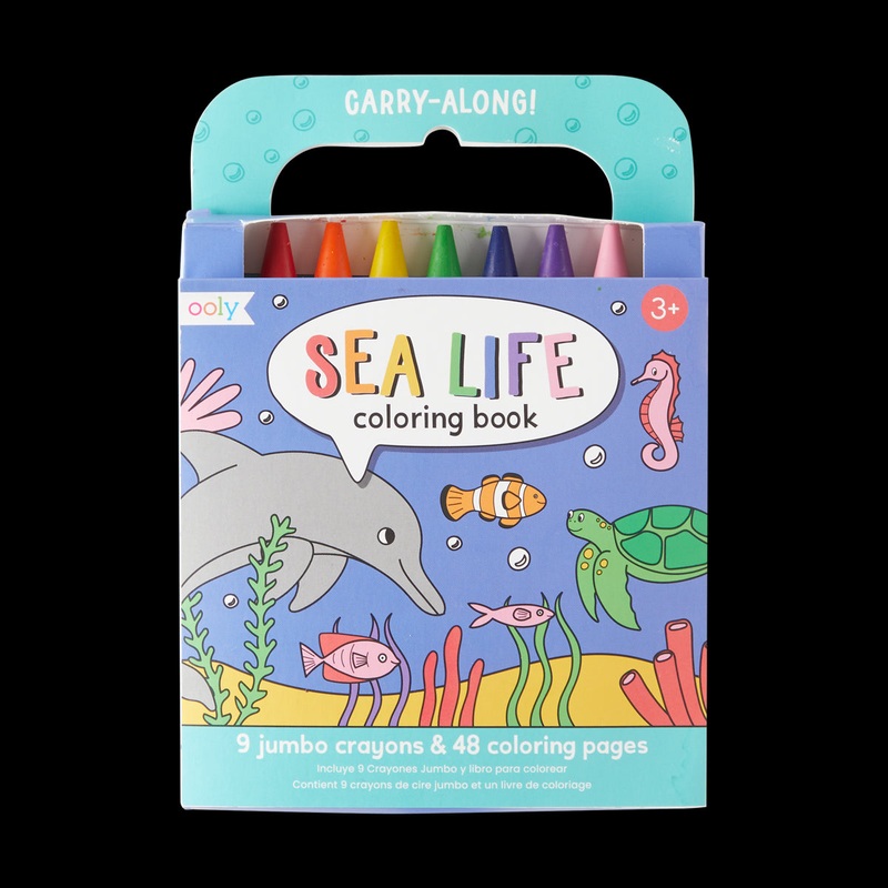 Ooly Carry Along Coloring Book Set, Sea Life