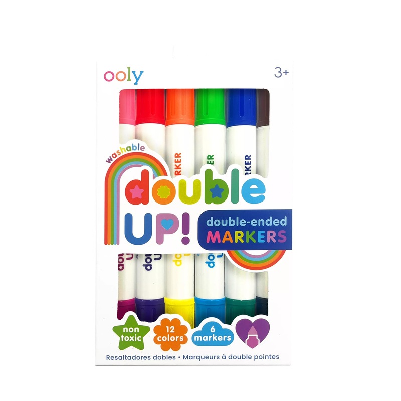 Ooly Double Up! Double-Ended Markers, Set Of 6