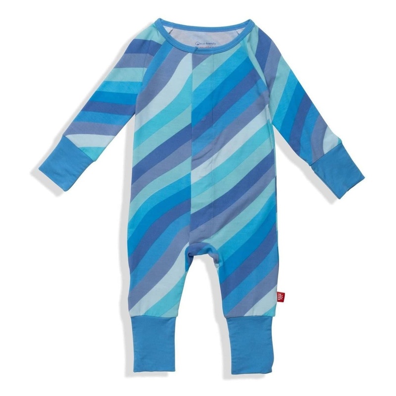 Magnetic Me Blue Shine Modal Magnetic Grow With Me Convertible Coverall NB