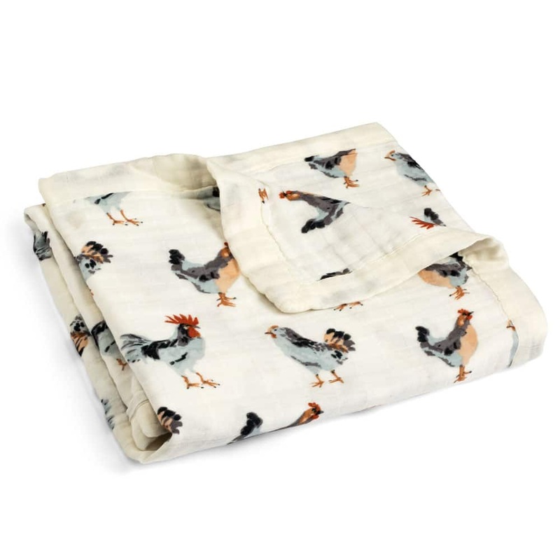 Milkbarn Chicken Big Lovey Three-Layer Muslin Blanket