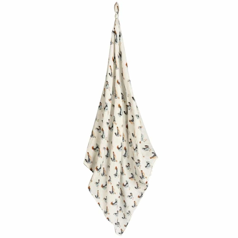 Milkbarn Chicken Organic Cotton Muslin Swaddle Blanket