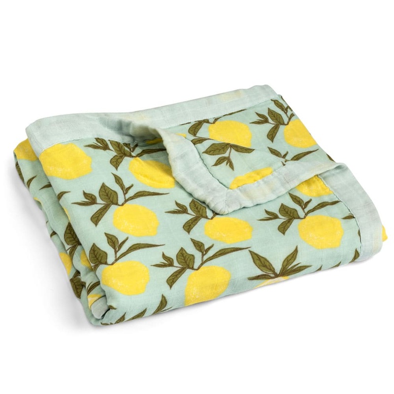 Milkbarn Lemon Big Lovey Three-Layer Muslin Blanket