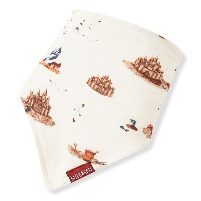 Milkbarn Sandcastle Organic Cotton Three-Layer Kerchief Bib