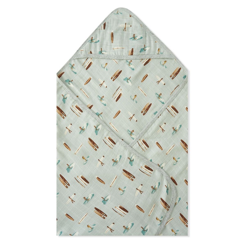 Milkbarn Vintage Surf Hooded Swaddle Blanket