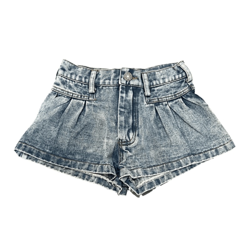 Tweenstyle Denim Drop Pleat Front Short 8