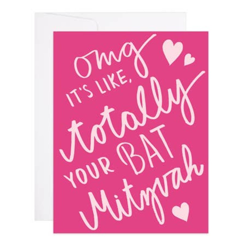 9th Letter Press - OMG Bat Mitzvah Bar/Bat-Mitzvah Card A2 (5.5 x 4.25)