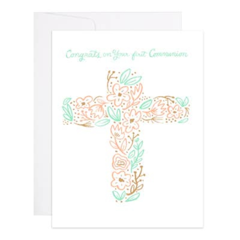 9th Letter Press - Pink First Communion A2 (5.5 x 4.25)