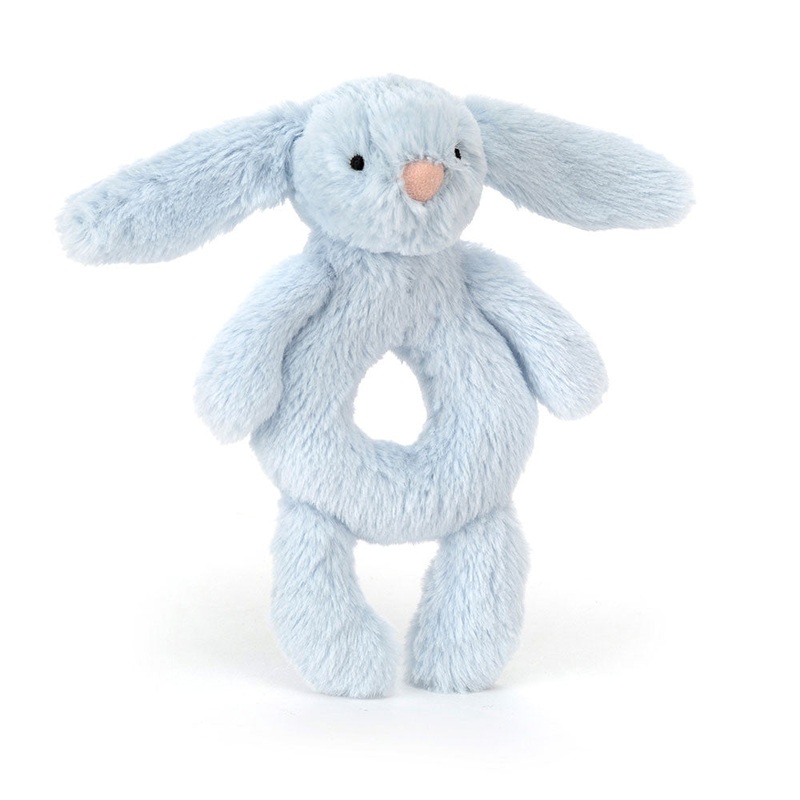 Jellycat Bashful Bunny Ring Rattle, Blue