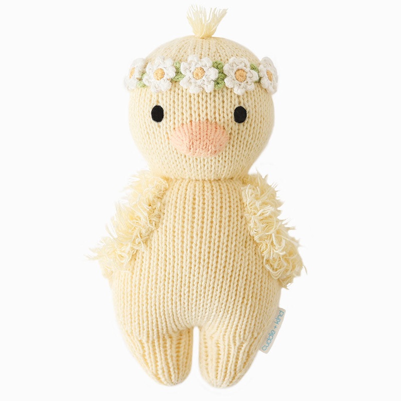 Cuddle + Kind Baby Duckling Doll, Floral Ivory Floral