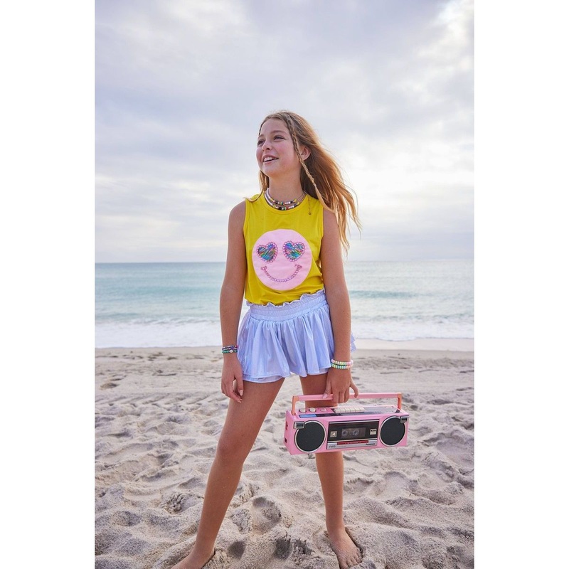 Lola and The Boys Metallic Skort, Pink 2